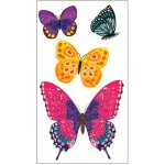 Anděl Přerov Tetovací obtisky s glitry motýli 10,5 x 6 cm – Zboží Mobilmania