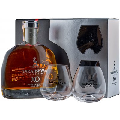 Sarajishvili XO 40% 0,7 l (dárkové balení 2 sklenice) – Zbozi.Blesk.cz