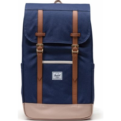 Herschel Retreat New 2023 Peacoat/Light Taupe/Whitecap 23 l – Zboží Mobilmania