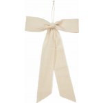 Ferm Living Vánoční ozdoba Bow Small Natural set 2 ks, krémová barva, textil – Zboží Mobilmania
