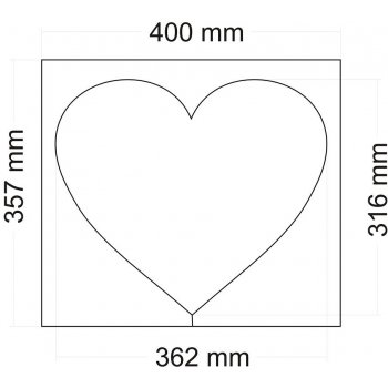 Polystyrenové srdce - korpus 32 x 36 cm (1 ks)