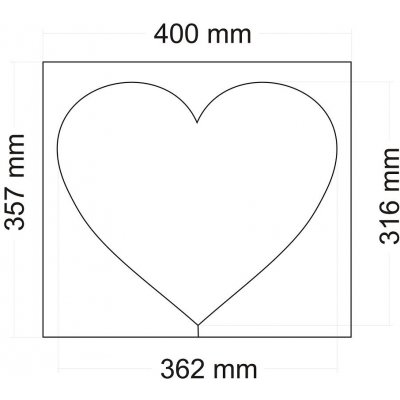 Polystyrenové srdce - korpus 32 x 36 cm (1 ks) – Zboží Dáma