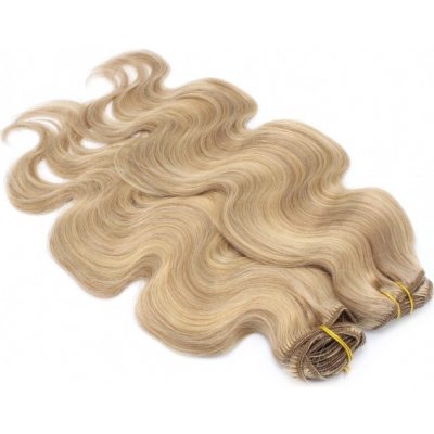 Deluxe vlnitá clip in sada 51cm - přírodní/světlejší blond – Zboží Mobilmania