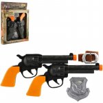 Teddies pistole kovbojská plast 16 cm 2 ks s doplňky v krabici – Hledejceny.cz