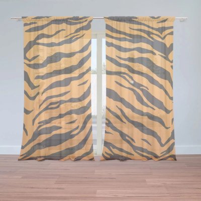 Záclony Tygří vzor: 2 ks - 150x250 cm - Sablio – Hledejceny.cz