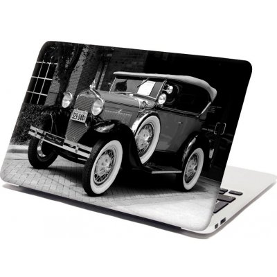 Sablio Samolepka na notebook Černobílý veterán - 38x26 cm – Zboží Živě