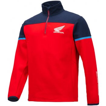 HONDA mikina RACING Half Zip 22 red/blue