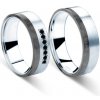Prsteny Savicki Snubní prsteny karbon stříbro ploché SAVSRC5 6 SRC5 6