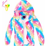 KUGO Dívčí jarní podzimní bunda B duhová Růžová – Hledejceny.cz