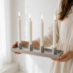 ROSA Adventní svícen Erwin stříbrný – Sleviste.cz