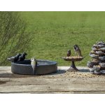 Esschert Desin Pítko krmítko pro ptáky Terazzo 30 x 33 x 12 cm granit černé – Zboží Mobilmania