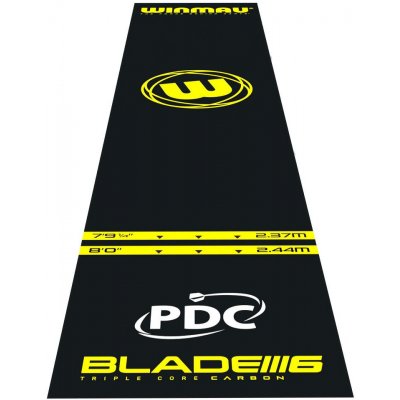 Koberec k terči na šipky Winmau Pro Zone Essential PVC, černo-žlutý – Zboží Dáma