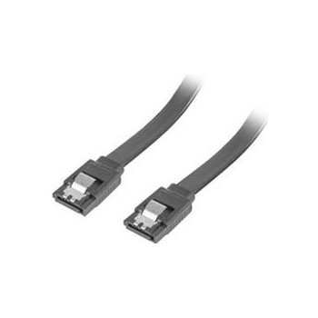 Lanberg SATA III datový kabel (6GB/S) F / F 70cm, rovný, kovová západka, černý CA-SASA-14CU-0070-BK