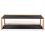 Woodman Slussen přírodní/černý 100 x 30 x 38 cm – Hledejceny.cz