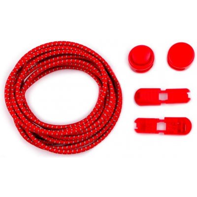 Reflexní elastické tkaničky délka 120 cm - červená – Zboží Mobilmania