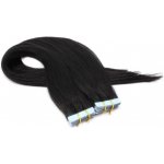 40cm tape hair pravé lidské vlasy černá – Zboží Dáma