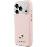 Karl Lagerfeld PU Karl and Choupette Heads Pins MagSafe Zadní Kryt pro iPhone 17 Pro Pink – Zboží Živě