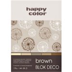 Happy Color Blok Deco Brown A4 170g 20 listů 5 barev hnědé odstíny HA 3717 2030 072 – Zbozi.Blesk.cz