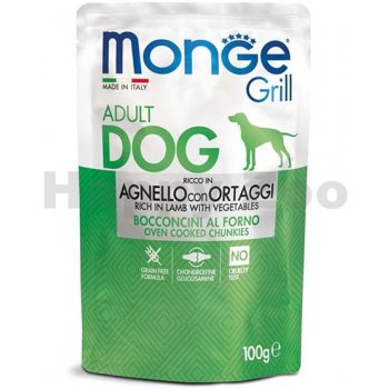 Monge Dog Grill jehněčí se zeleninou 100 g