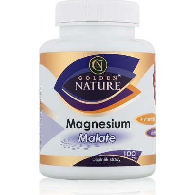 Golden Nature Magnesium Malate Hořčík+Vitamin B6 100 kapslí – Hledejceny.cz