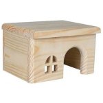 Trixie Dřevěný domek s rovnou střechou pro křečky 15 x 12 x 15 cm – Zbozi.Blesk.cz