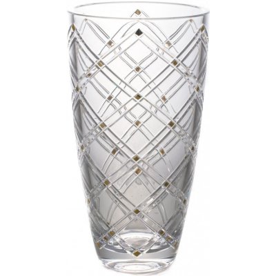Křišťálová váza se zlatem, VLADYO, Gold Crystal, 20,5 cm – Zboží Dáma
