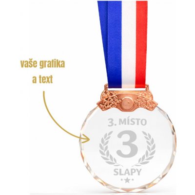 Dekorant Bronzová skleněná medaile s pískováním vlatního textu nebo motivu 1KS – Hledejceny.cz