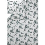 Livarno povlečení z jemného flanelu jedle/bílá/zelená 140x200 70x90 – Zboží Mobilmania