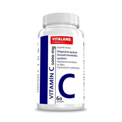 Vitaland Vitamin C 1000 mg 60 kapslí – Zboží Mobilmania