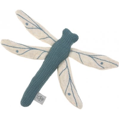 Lässig BABIES Knitted Toy with Rattle/Crackle Garden Explorer Dragonfly blue