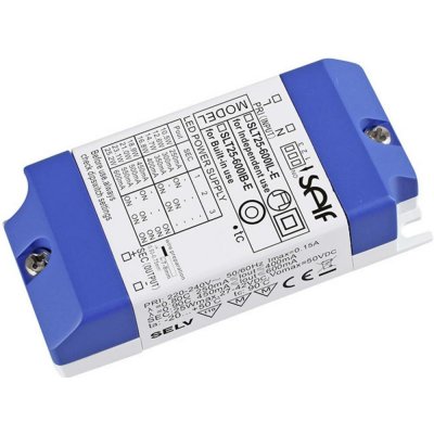 Self Electronics SLT25-600IL-E LED driver konstantní proud 25 W 250 - 600 mA 27 - 42 V/DC bez možnosti stmívání, montáž – Hledejceny.cz