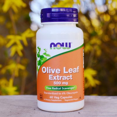 NOW Extrakt z olivových listů 500 mg x 60 rostlinných kapslí