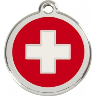 Red Dingo známka Swiss Cross Red Švýcarský kříž červený L 37 mm – Zboží Mobilmania