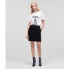 Dámská sukně Karl Lagerfeld Allover Flock Skirt černá