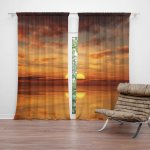 Sablio Závěs Oranžové slunce: 2ks 140x250cm – Sleviste.cz