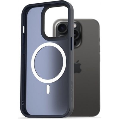 Pouzdro AlzaGuard Matte Case Compatible with MagSafe iPhone 15 Pro tmavě modré – Zboží Mobilmania