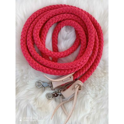 Horse life Jednodílné provazové otěže z kulatého lanačervená – Zboží Dáma