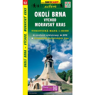 Turistická mapa 052 Okolí Brna-východ Moravský kras 1:50 000 – Hledejceny.cz