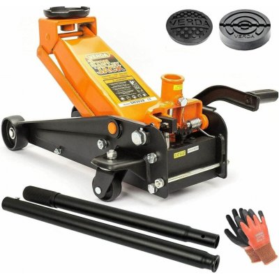 Verda Hever hydraulický - pojízdný 3 t 130-490mm 2x gumová podložka – Sleviste.cz