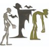 Kreslící šablona Sizzix Thinlits vyřezávací kovové šablony zombie, smrtka, drakula 4 ks