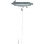 Esschert Design Koupel pro ptáčky GREY ELEGANCE zápich 107cm šedý kov – Sleviste.cz