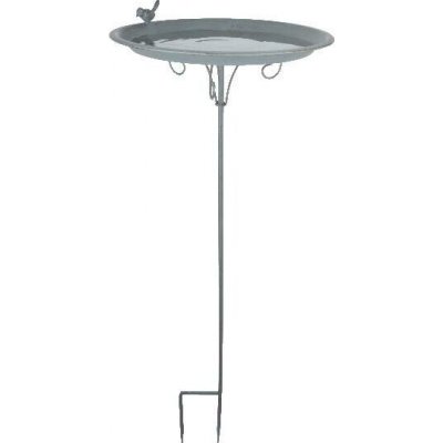 Esschert Design Koupel pro ptáčky GREY ELEGANCE zápich 107cm šedý kov – Sleviste.cz