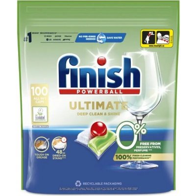 Finish Powerball Ultimate 0 % All in 1 kapsle do myčky nádobí 100 ks – Sleviste.cz