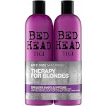 Tigi Bed Head Dumb Blonde šampon 750 ml + Blonde Reconstructor šampon a kondicionér pro poškozené blond vlasy 750 ml dárková sada – Zboží Dáma