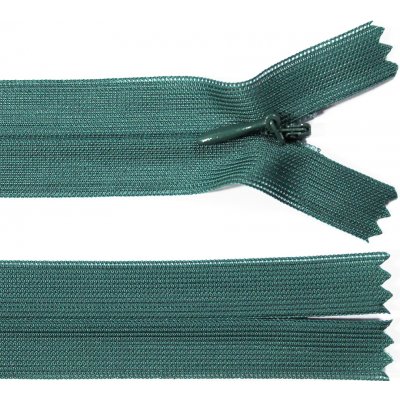 Spirálový zip no.3 skrytý nerozepínací 60cm - více barev color: 670 borovicová zelená – Hledejceny.cz