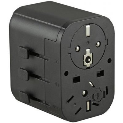 Adaptér Jupio Travel Adapter 2x USB-A 1x USB-C 15.5W uviverzální cestovní JTA0010 – Zboží Živě