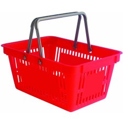 PETRA Plast Plastový nákupní košík 2 držadla (potisk) - modrá nákupní taška  a košík - Nejlepší Ceny.cz