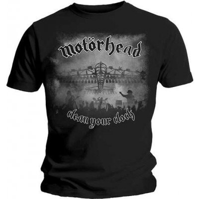 Motörhead tričko Clean Your Clock B&W Black – Zboží Mobilmania