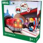 Brio WORLD 33513 Vláčkodráha se soupravou metra a nástupištěm – Zboží Mobilmania