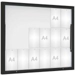 PROCITY Venkovní vitrína Classique, 18 x A4, plexi, černá | Zboží Auto